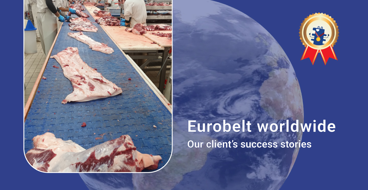 Transporte del Procesamiento de Carne de Cerdo con Quickbelts